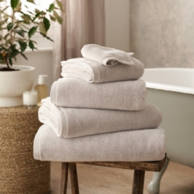 Luxurious Dove Grey Turkish Cotton Hand Towel - thumbnail 1