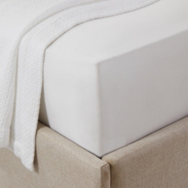 Luxurious Ivory Alba Deep Fitted Sheet for Double Beds