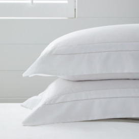 Luxurious Sherborne Oxford Pillowcase in White - Super King Size - thumbnail 2