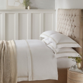 Luxurious Sherborne Duvet Cover in Oyster for a Comfortable Sleep