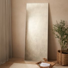 Chiltern Fine Metal Floor Mirror in White - Contemporary Statement Piece - thumbnail 2