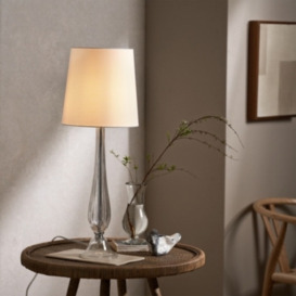 Contemporary Fareham Glass Table Lamp in Clear - thumbnail 1