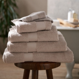 Luxury Oatmeal Egyptian Cotton Hand Towel | Soft and Plush - thumbnail 2