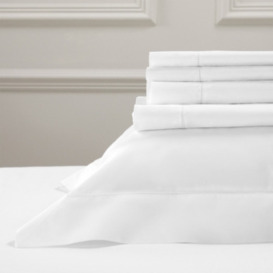 Luxurious Pimlico Flat Sheet in White for Double Bed - thumbnail 2