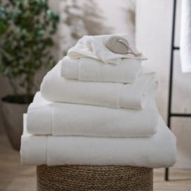 Luxurious White Hand Towel made from 100% Supima Cotton - thumbnail 2