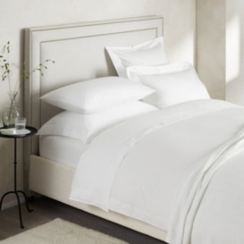 The White Company Savoy Duvet Cover, White, Size: Super King