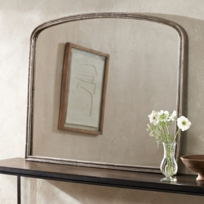 Penrose Mantle Arch Mirror, Dark Silver, One Size - image 1