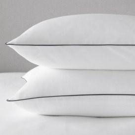 Burleigh Classic Pillow Case, White/Navy, Classic Super King - thumbnail 2