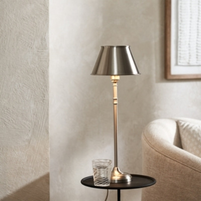 The White Company Amberley Table Lamp, Chrome, Size: One Size - image 1