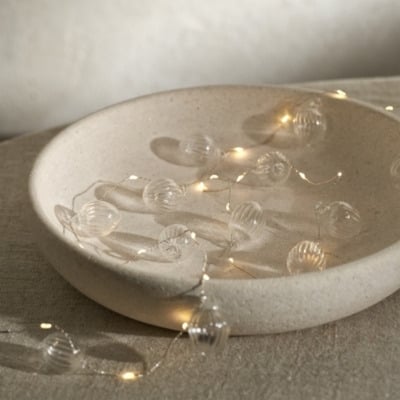 Glass Orb Fairy Lights – 24 Bulbs, Clear, One Size - image 1