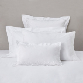 The White Company Adeline Cushion Cover - Single, White, Size: Small Rectangle