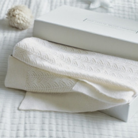 Porcelain Cashmere Christening Baby Blanket | Soft and Elegant - thumbnail 2