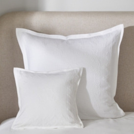 The White Company Vintage Etienne Cushion Cover, White, Size: Small Square