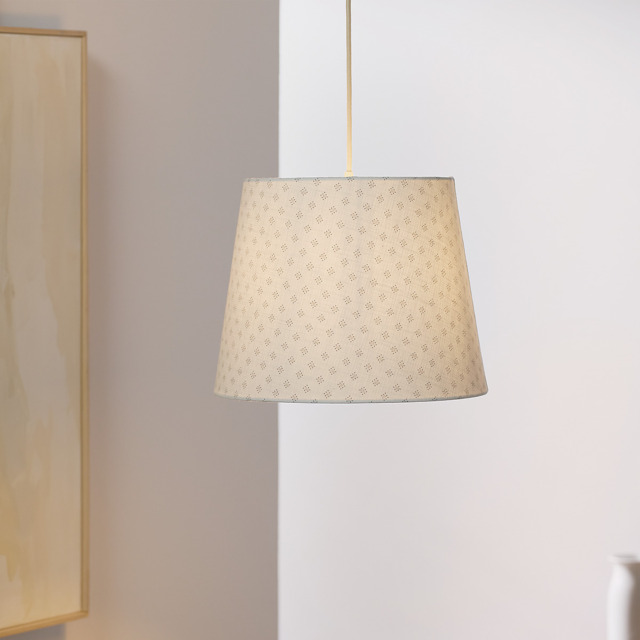 The White Company Brittany Tapered Ceiling Shade, White/Grey, Size: One Size - image 1