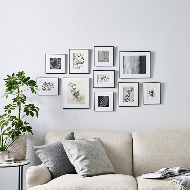 The White Company Fine Black Large Picture Gallery Wall - 10 Frames, Black, Size: One Size - image 1