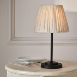 The White Company Addison Portable Table Lamp, White/Black, Size: One Size - thumbnail 1