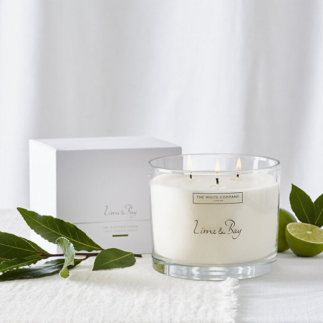 The White Company Lime & Bay Large Candle, No Colour, Size: One Size - image 1