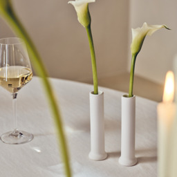 The White Company Cylinder Bud Vases - Set of 4, White, Size: One Size - thumbnail 1