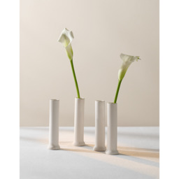 The White Company Cylinder Bud Vases - Set of 4, White, Size: One Size - thumbnail 2