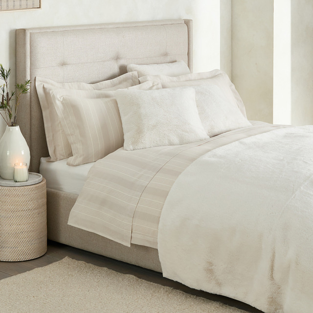 The White Company Super Soft Faux Fur Cushion