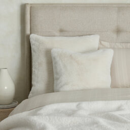 The White Company Super Soft Faux Fur Cushion