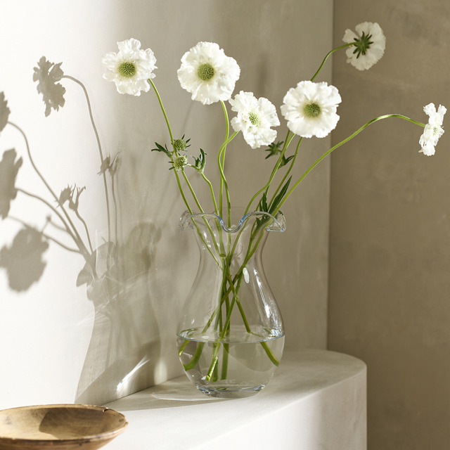 The White Company Myla Frill Vase, Clear, Size: One Size - image 1