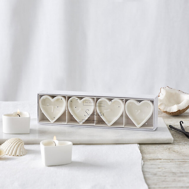 The White Company Seychelles Heart Tealights, No Colour, Size: One Size - image 1