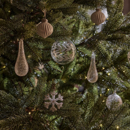 The White Company Beaded Snowflake Decoration - 7cm, Silver - thumbnail 2