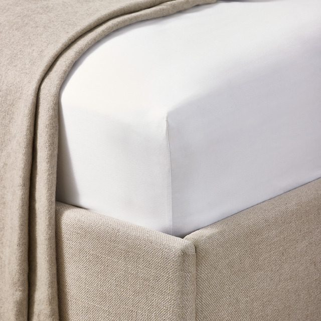 The White Company 1000-Thread-Count-Cotton Egyptian Cotton Sateen Deep Fitted Sheet