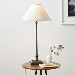 The White Company Cowley Table Lamp, Black, Size: One Size