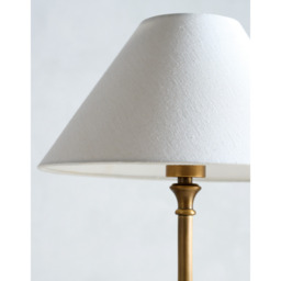 The White Company Harris Table Lamp - Antique Brass, White/Antique Brass, Size: One Size - thumbnail 2