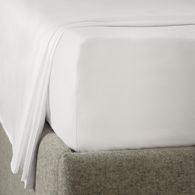 The White Company nt Essentials Egyptian Cotton Percale Fitted Sheet