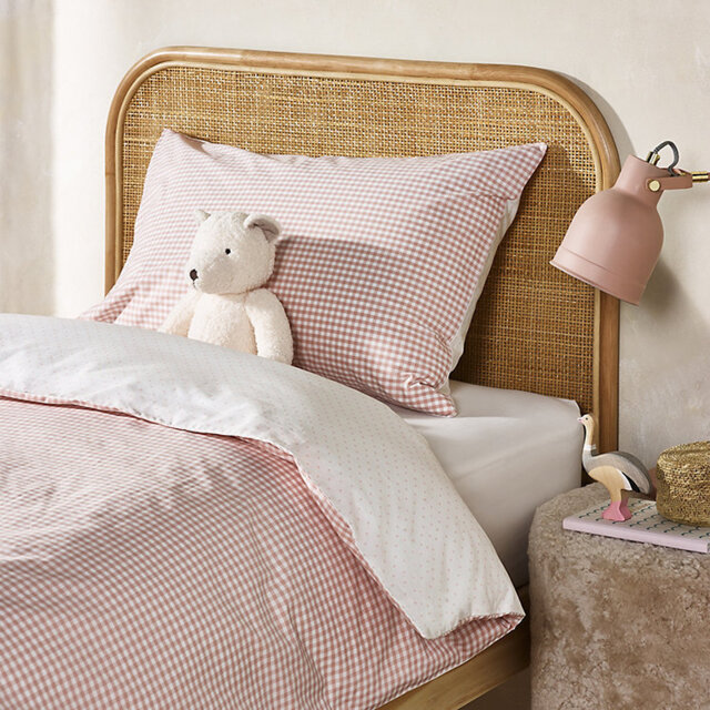 The White Company Organic Cotton Gingham Duvet Cover & Pillowcase Set
