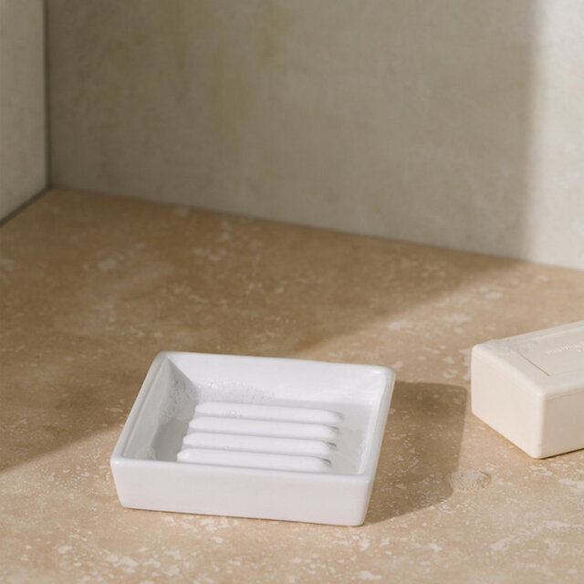 The White Company Morston Soap Dish, White, Size: One Size - image 1