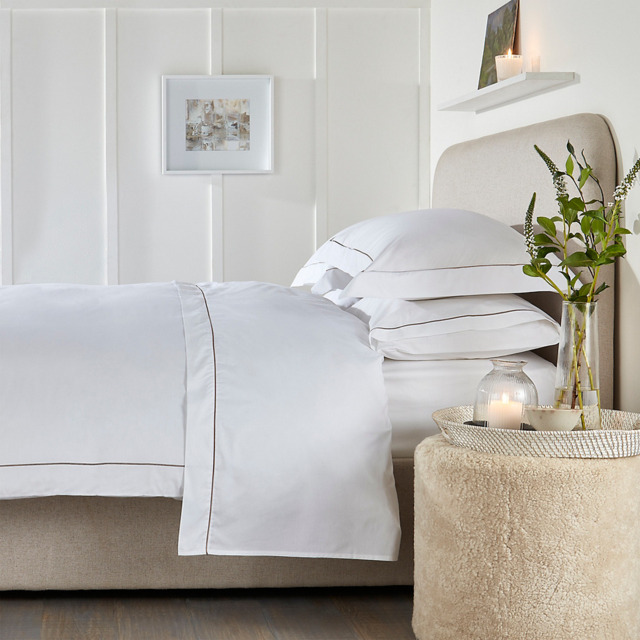 The White Company Single Row Cord Cotton Duvet Cover Set