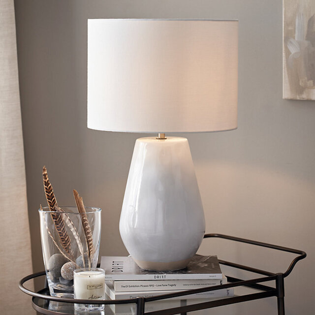 The White Company Parham Table Lamp, White, Size: One Size - image 1