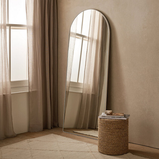 The White Company Chiltern Fine Metal Full Length Arch Mirror, White, Size: One Size - image 1