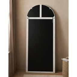 The White Company Chiltern Fine Metal Full Length Arch Mirror, White, Size: One Size - thumbnail 2