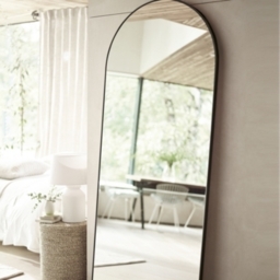 Chiltern Fine Metal Full Length Arch Mirror in White - Elegant and Contemporary Design - thumbnail 2