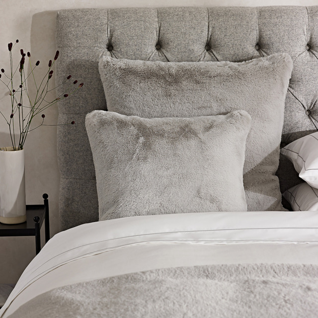 The White Company Super Soft Faux Fur Cushion