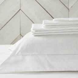 The White Company Cambridge Stripe Flat Sheet - Set of 2