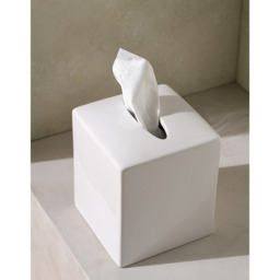 The White Company Morston Tissue Box Cover, White, Size: One Size - thumbnail 2