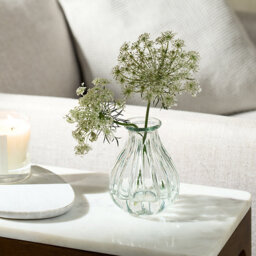 The White Company Lulworth Midi Vase, Clear, Size: One Size - thumbnail 1