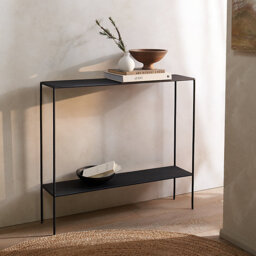 The White Company Marton Console Table, Black, Size: One Size