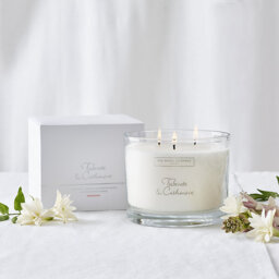 The White Company Tuberose & Cashmere Large Candle, No Colour, Size: One Size