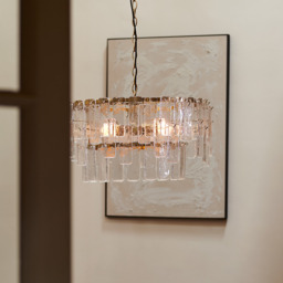 The White Company Kensington Chandelier, Brass/Clear, Size: One Size - thumbnail 1