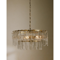 The White Company Kensington Chandelier, Brass/Clear, Size: One Size - thumbnail 2