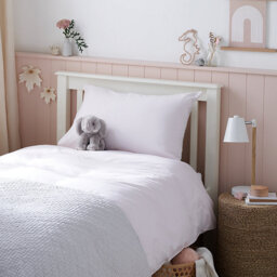 The White Company Pink Seersucker Stripe Bed Linen Set