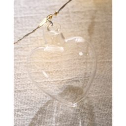 The White Company Glass Heart Fairy Lights - 24 Bulbs, Clear, Size: One Size - thumbnail 2