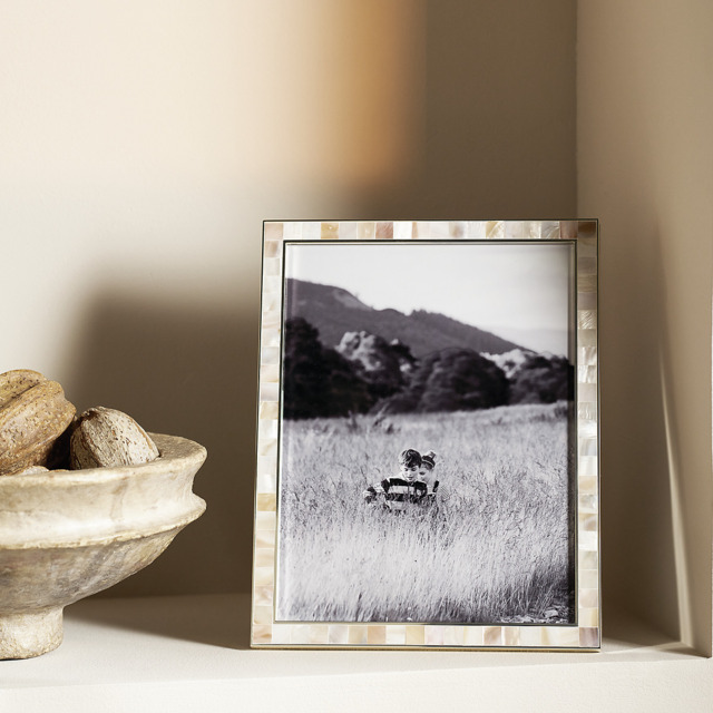 The White Company Mother of Pearl Photo Frame - 8x10”, White, Size: One Size - image 1
